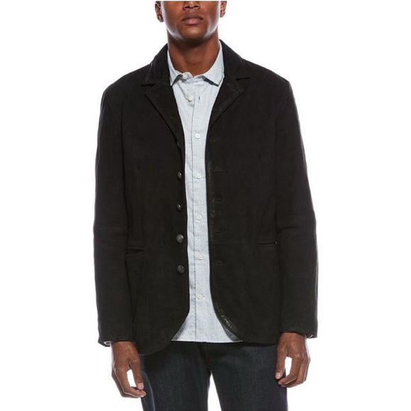 $898 NWT Brand New John Varvatos Distressed Multibutton Suede Ward Jacket